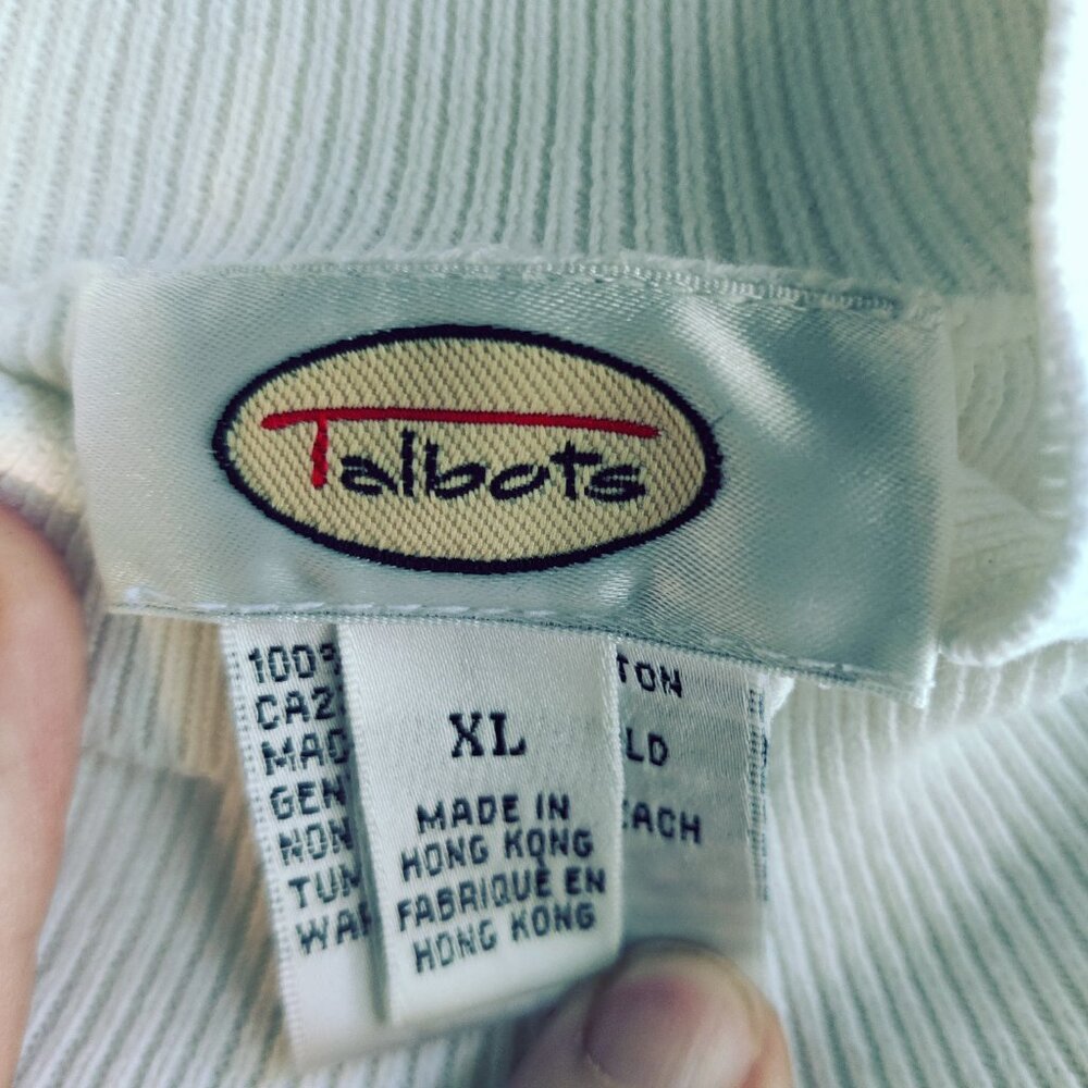 Talbots Soft Ribbed Mock Turtleneck 100% Cotton T… - image 4